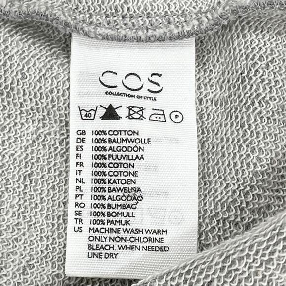 COS Cotton Dress Peter Pan Collar Gray Blue Chambray Small - Picture 6 of 7